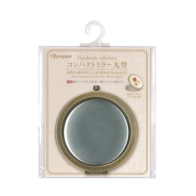 round compact mirror (antique gold)