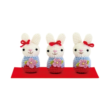 うさぎの三人官女