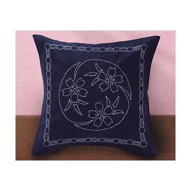 クッション桜（紺)
