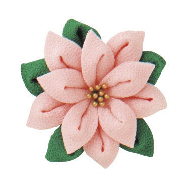 ポインセチアのブローチ