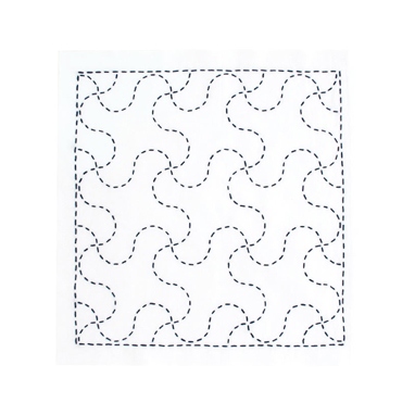 花ふきん　 千鳥つなぎ（白）