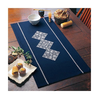 テーブルセンターふくべ（紺)