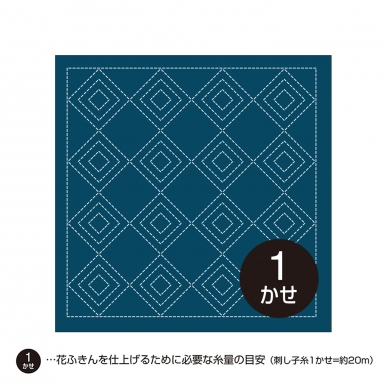 立三枡（たてみます）（藍）