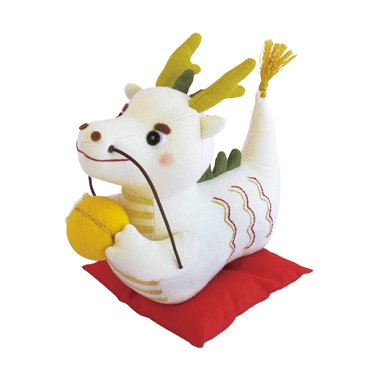 幸せ掴む！白い龍（ぬいぐるみ）