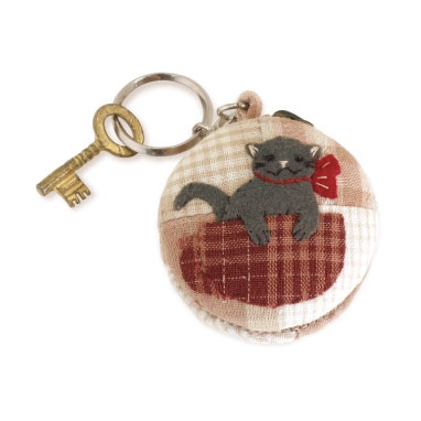 マカロンキーホルダー・ねこ