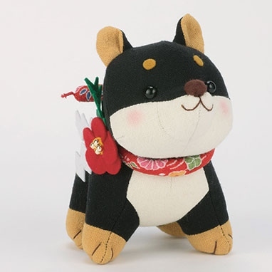 福招き犬（黒柴）