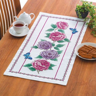 オールドローズと蝶