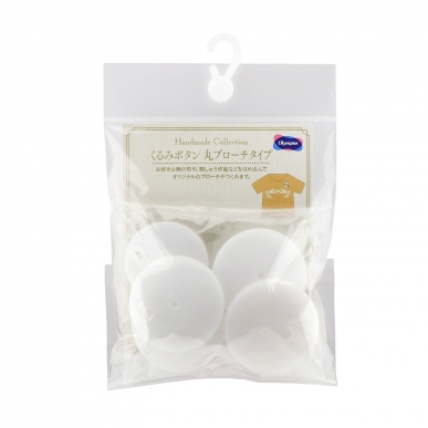 くるみボタン　丸ブローチタイプ