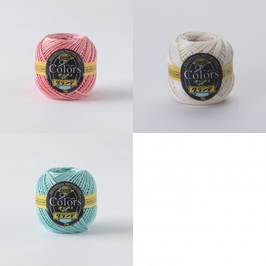 エミーグランデ＜カラーズ＞10g玉巻　804番 2玉、117番・220番 各1玉使用